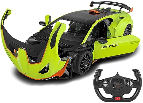 JAMARA Lamborghini Huracán STO 1:14 2,4GHz Tür manuell -transparente Windschutzscheibe, LED Licht, RC-Auto