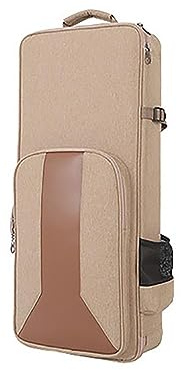 Elektronische Blasrohrtasche mit Griff Rucksack Windinstrument Aufbewahrungstasche Klarinette Aufbewahrungskoffer für elektronische Blasinstrumente (Khaki)