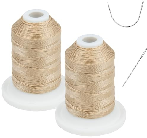 UV-beständig – Simthread 100% polyesterbunden tråd Tex 69 (12wt) – 250 yards x 2 spolar NP-Buff