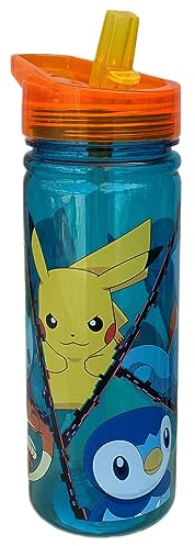 CARTOON Bouteille d'eau Tritan Bulbasaur Squirtle Eevee Meowth avec bec pliable bouteille pour enfants 580 ml sans BPA