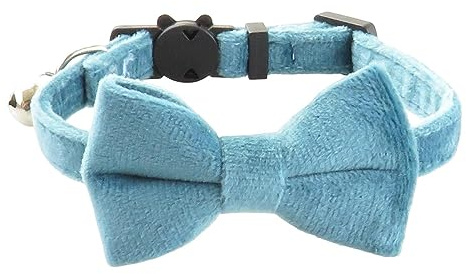 Chaies 1 Stück Katzenhalsband Mit Sicherheitsverschluss Und Glöckchen, Katzen Halsbänder Mit Glöckchen Und Fliege Süß Katzenhalsbänder Mit Schleifchen, Verstellbar Halsbandes Für Katze Und Kitten
