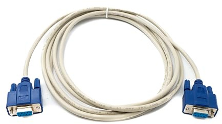 System-S D Sub Nullmodem Kabel 3 m 9 Pin Stecker zu Stecker RS232 Adapter in Grau