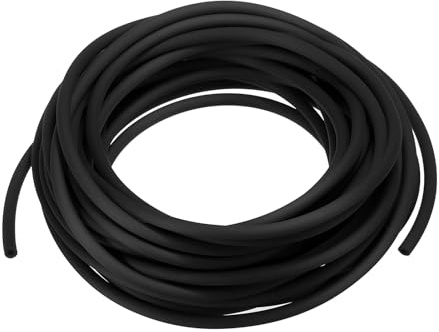PATIKIL Gummiseil Rohr 16ft Silikon Hohlschlauch 1/8 AD 1/16 ID für Selbstgemachtes Handwerk Perlen Halsketten Armband Schwarz