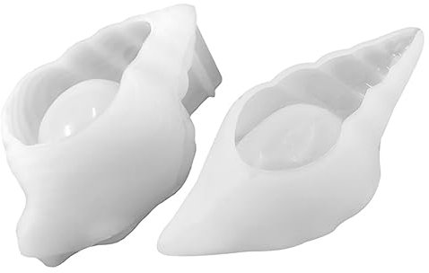 HAPINARY 2stücke Aufbewahrungsbox Silikonform Epoxidharzform Conch Form Lagerung Box Container Gießform Muschelförmige Silikonform