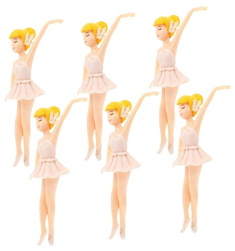 HANABASS Requisiten für Landschaft Ballett Mädchen Schlüsselanhänger Entzückende Kuchen Topper Dekorationen Kunststoff Material