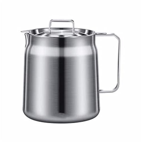 ALturN Ölvorratsbehälter mit Maschensieb, Ölbehälter, Ölbehälter aus Edelstahl, Haushaltsfilter, Ölrückstandsölfilter, Ölvorratstank mit großer Kapazität, Ölbehälter(2L)