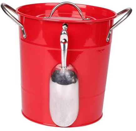 FUNOMOCYA Eiskübel Aus Eisen Für Weinflaschen Party-eiskübel Mit Eisschaufel 4,5 Liter Bar-eiskübel Langlebig