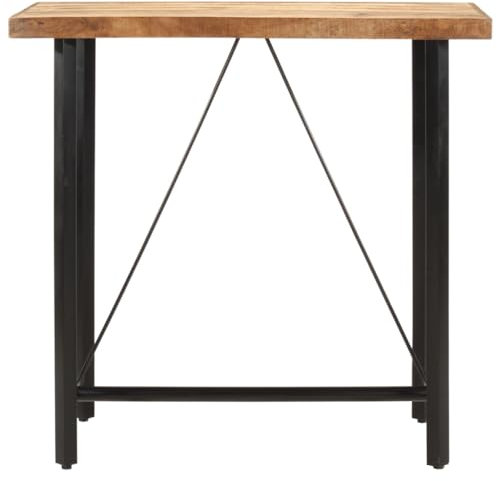 HETFTJN Bürotisch Bartisch Küche Konsolentisch Office Desk - Bartisch 110x55x107 cm Massivholz Mango und Eisen für Büro Party Konferenzraum Garten