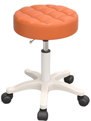 Verstellbarer Drehhocker mit PU-Ledersitz für SPA-Salon, Tattoo, Arbeit, Büro, modernes Industrie-Design, 360° drehbar, hydraulische Höhenverstellung, runder Rollstuhl