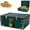 LPAMABA Coffre au Trésor Vintage en Bois, 24 x 17 x 9.5 cm Coffre Fort en Bois Grand Coffre Tresor avec Cadenas Coffre à Bijoux Coffre à Trésor Pirate pour Stockage, Décoration, Boite Pirate Enfant
