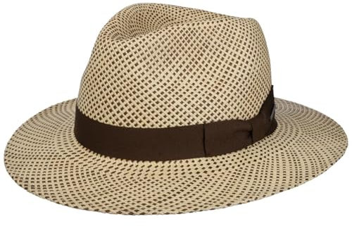Stetson Oxford Traveller Panamahatt Damer/Herrar - Made in Ecuador sommarhatt stråhatt solhatt Vår-sommar Vår Sommar - XL (60-61 cm) natur-brun