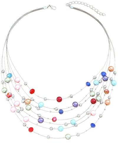 BPTRKOM 1 Stück Boho-Halskette in Gold – Schicht-Halskette mit Perlen & Muscheln | Trendiger Schmuck für Frauen & Mädchen | Perfekt für lässige & stilvolle Looks
