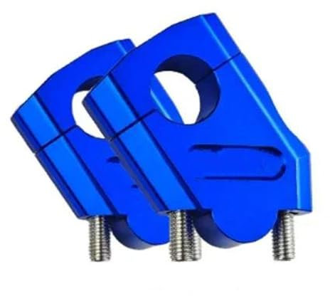 BAYDE Lenkervorbau Motorrad Lenker Riser Bar Montieren Griff Clamp 22mm Für Y&amaha FZ6 S2 FZ 6 MT-07 MT-09 MT07(Blu)