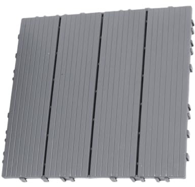 DOITOOL Imitation Wood Plastic Floor Interlocking Patio Deck Tiles for Outdoor Flooring in Garden Balcony