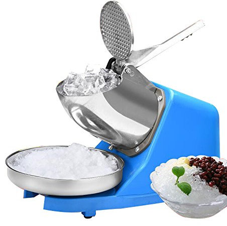 Elektrischer Eisrasierer Maschine, 2200 U/min Hoher Geschwindigkeit Ice Crusher mit Eisschale, 380W Eiszerkleinerer, Einstellbare Eisdicke, für Eis Smoothies Milchshakes Bar-Mixern