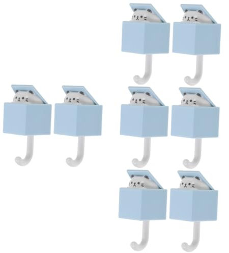 Tofficu 4 Set Appendiabiti Senza Punzonatura Doppio Sospeso Asciugamano Guffer Chiave Ganci Da Parete Per Appendere I Vestiti Sopra Portasalviette Per Bagni Se Stesso Plastica 2 Pezzi*4