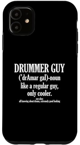 Batterie percussionniste Amateur de Batterie Guy Coque pour iPhone 11