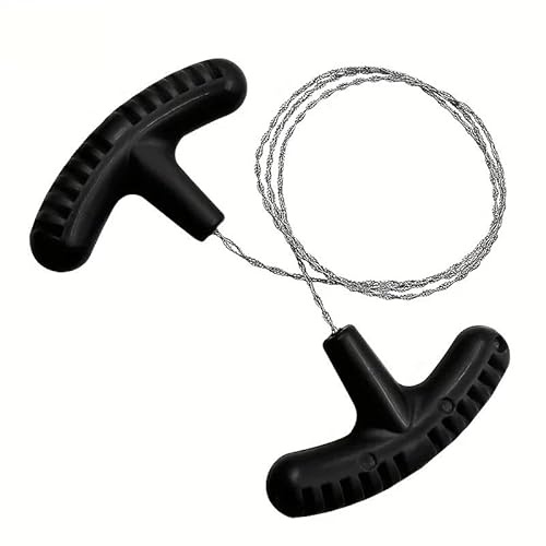 TRgqify-KM Scie à câble à câble for Arbres, métal, Bois, Cadre en Acier revêtu de Diamant, Acier Inoxydable, Haute Performance(Black)