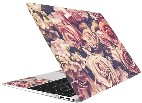 CREATCABIN Autocollant pour Ordinateur Portable June Rose Autocollant pour Netbook Carnet Notes 12 13 13.3 14 15 15.4 15.6 Pouces Housse Protection Imperméable Anti Rayures Facile à Appliquer