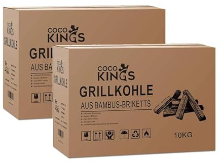 Grillkokoskolle, Brenndauer Bis Zu 6 Stunden, Nachhaltiges Grillen, Weniger Rauch, Leichter Rauchgeschmack, Keine Fremdgerüche, Hohe Qualität, Perfektes Grillergebnis (20KG)