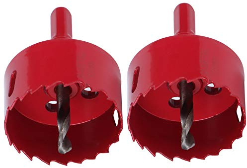 Beehive Hole Saw Professional Stainless Steel Beehive Vent Hole Opener Drilling Cutter Tool for Beekeeping Supplies Apiculture Tools Red 53mm 2PCS