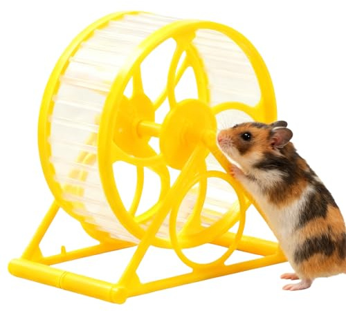 Hamster löparhjul – träningsleksak för små husdjur | Design andas med tyst rotation, rolig aktivitetstillbehör, lämplig för gyllene björnar chinchilla kanin igelkott, små medelstora raser