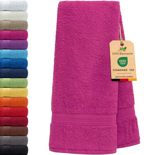 AR Line Arizona Saunatuch 100x200 cm XXL – 100% Baumwolle, 500 g/m² Frottier, extra groß, weich & saugstark, für Sauna, Strand & Wellness, in Farbe: Pink