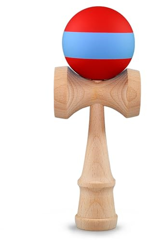 Ganzoo Kendama en Bois de hêtre, Jouet Traditionnel Japonais Original en Bois de hêtre, Jeu de Boule, Jeu d'adresse Cadeau