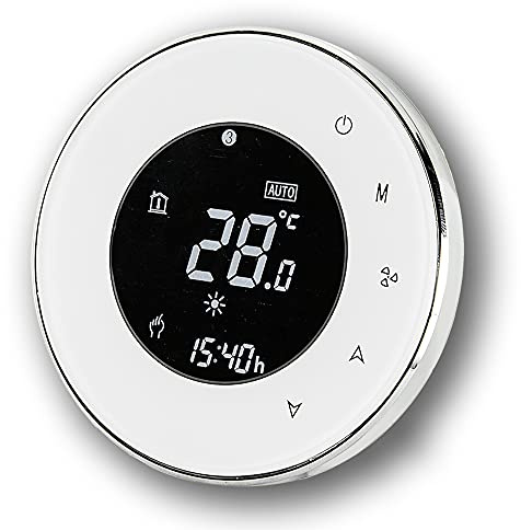 BecaSmart 6000 Series WiFi Thermostat Ronde pour Chauffage électrique 16A Blanc connecté WiFi