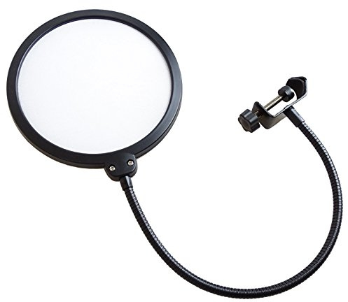 keepdrum EMH019WH Mikrofon-Popschutz Popfilter Popkiller Weiss