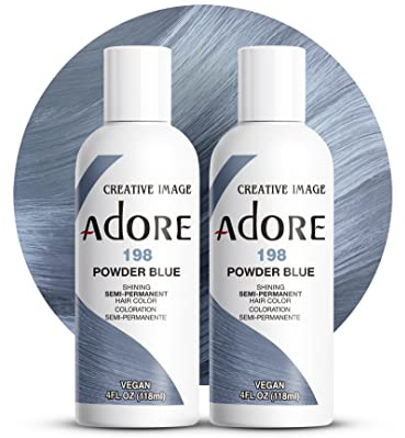 Adore Shining Semi Permanent Hair Color Powder Blue (198), 118 ml