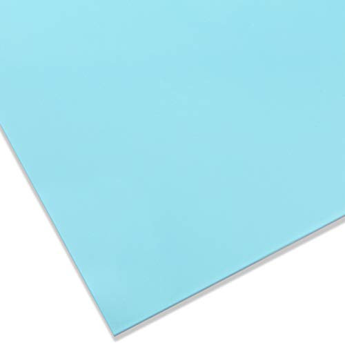 Modulor PLEXIGLAS® GS vetro acrilico di marca colorato, versatile e infrangibile per oggetti leggeri ecc, spessore 3 mm Lastra di PLEXIGLAS® GS in 12 x 25 cm, azzurro trasparente (5C18)