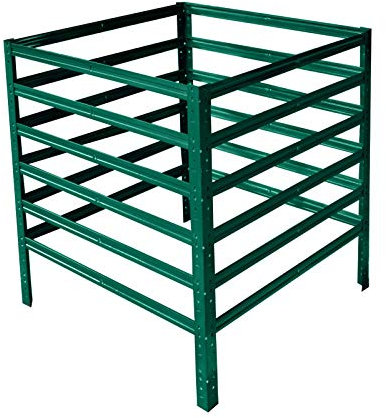 shelfplaza® Home Composteur 1200l Jardin Vert/Composteur Jardin 100x100x120 cm/métallique composteur de Jardin 1200l capacité comme bacs à Compost de Jardin pour composts et déchets de Jardin