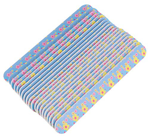 minkissy 20pcs Colorful Nail File Double-Sided Nail Shaper Manicure Tools Random Patterns