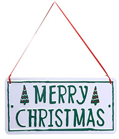Weihnachten Metall Türschild Frohe Weihnachten Zeichen Eisen Schild Weihnachten Anhänger Türhänger Wand Tür Tafel Xmas hängende Metall Brett Ornament für Bar Haustür Wand Party