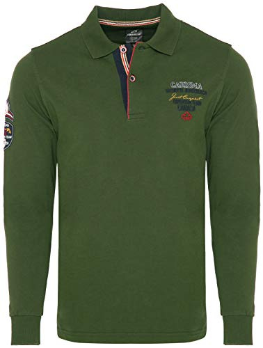 Carisma Langarm Poloshirt für Herren Baumwolle • Herren Langarmshirt mit Stickerei • Angenehmes Regular Fit Longsleeve