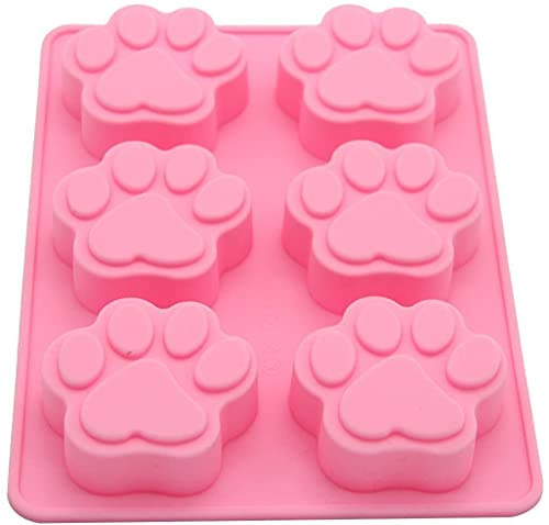 Selecto Bake 1 Welpen-Hundepfoten- und Knochen-Silikonform, antihaftbeschichtete Silikonformen in Lebensmittelqualität für Schokolade, Süßigkeiten, Gelee, Eiswürfel, Hundeleckerlis