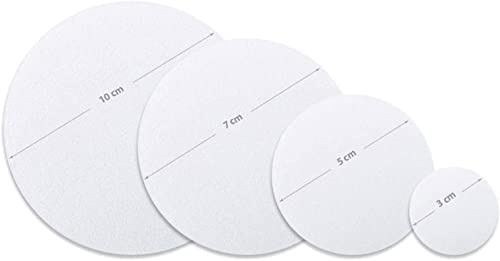 Floordirekt Antirutsch Klebepunkte selbstklebend für Dusche & Badewanne in transparent & weiß - Klebepunkte Dusche Antirutschpad - rutschfeste Sticker für Duschwanne Bad (Ø 3 cm, 84 St., Weiß)