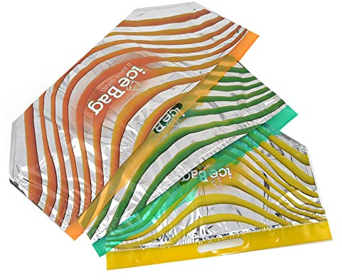 PZ 5 BUSTA TERMICA GIALLA PICCOLA ICE BAG 35 CM X 22 CM + PZ 5 BUSTA TERMICA VERDE ICE BAG MEDIA 41 CM X 24 CM + PZ 5 BUSTA TERMICA ARANCIONE ICE BAG GRANDE 52 CM X 27 CM