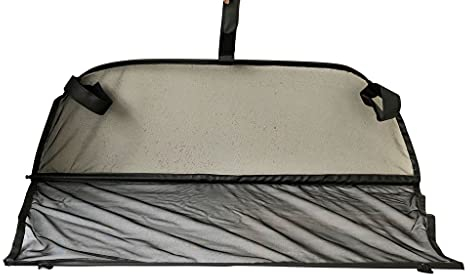 PureWind Windschott kompatibel mit Chrysler PT Cruiser Baujahr 2000-2010 (Schwarz) – Windschott Universal mit Anbaumaterial ohne Tasche