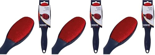 KORBOND Cepillo para Ropa de Doble Cara, Azul (Paquete de 3)