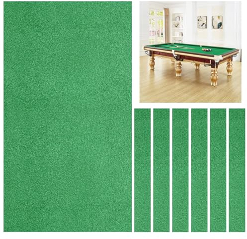 FUYAO Billardtisch Filz, Billardtuch 7ft/8ft/9ft - Snooker Tischdecke Filz, Innensportspiel Tischdecke - 3 Farben (blau, rot, grün) - enthält 6 Seitenstreifen