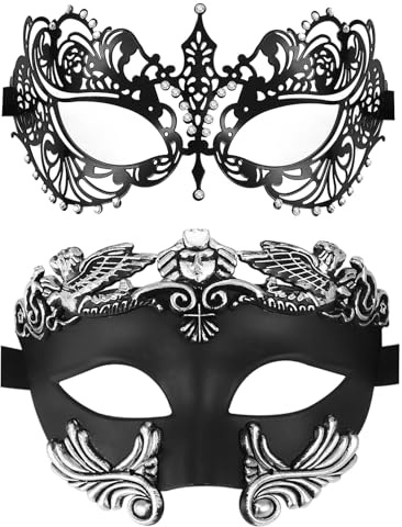 JewelryWe Schmuck 2/4/6/10 Stück Maskerade Maske Venezianische Spitze Augenmaske Spitzenmaske Gesicht Kostüm für Halloween Karneval Party Cosplay