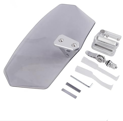 Motorrad Windschutzscheibe Rauch Windabweiser Clip-on verstellbar | Windschild Aufsatz Spoiler Elektrofahrzeuge