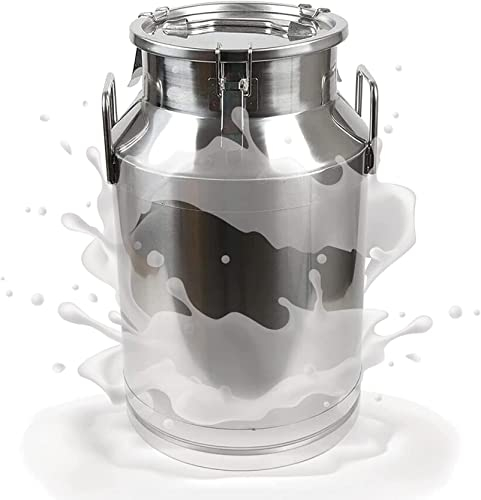 ZGYOZMNG Milchkanne mit versiegeltem Deckel – 201 Edelstahl Milcheimer Weineimer Eimer Flüssigkeitsbehälter Aufbewahrung zur Aufbewahrung von Milch und Wein Flüssigkeiten (48 l) (7 l)