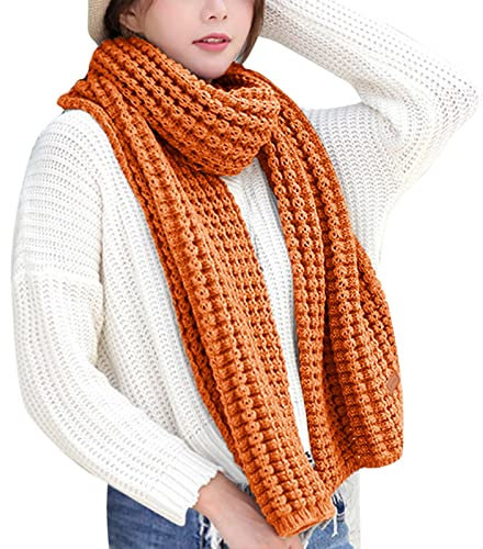 Schals Für Herren Schwarz Elastizität Leichter Schal Warme Schals Damen Herren Lange Dicke Schals Strickpaare Schal Schal Schwarz Damen Winter Wolle Schal Herren Damen Herren Schal (A, One Size)