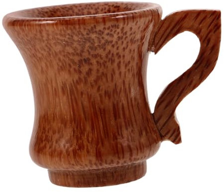 Cabilock Wooden Wine Glass Coconut Wood Cup Multi-Functional Drinking Cup for Home Office Use Stylish Wooden Water Tea Mug