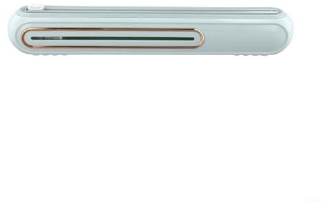 Magnetischer Frischhaltefolienspender für die Küche, mit Sicherheitsschneider, kompatibel mit Alufolie und Backpapier (grün)