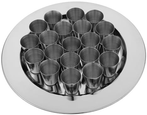 PartyKindom 1 Ensemble De Coupes De Communion Pour Églises, Coupes Sacrées En Acier Inoxydable, Calice Rituel En Métal, Verres À Boire Pour Services De Culte, Fournitures De Communion Pour