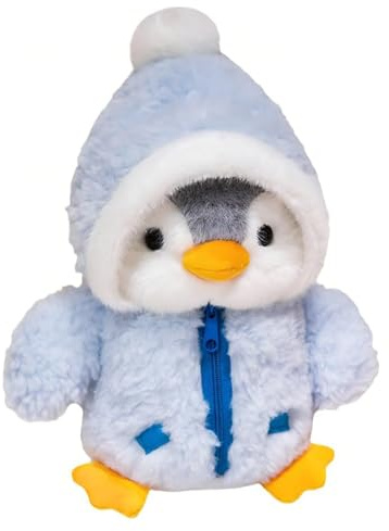 KxrTpx Penguin Teddy, Blue Plush Penguin Toy 25cm, Stuffed Animal with Soft PP Cotton Filling, Cute Plushie for Kids, Perfect Stuffed Toy for Play & Decoration, Adorable Plush Doll for Toddle